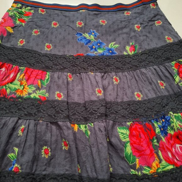 Free People Cotton Floral Boho Skirt - Picture 2 of 7